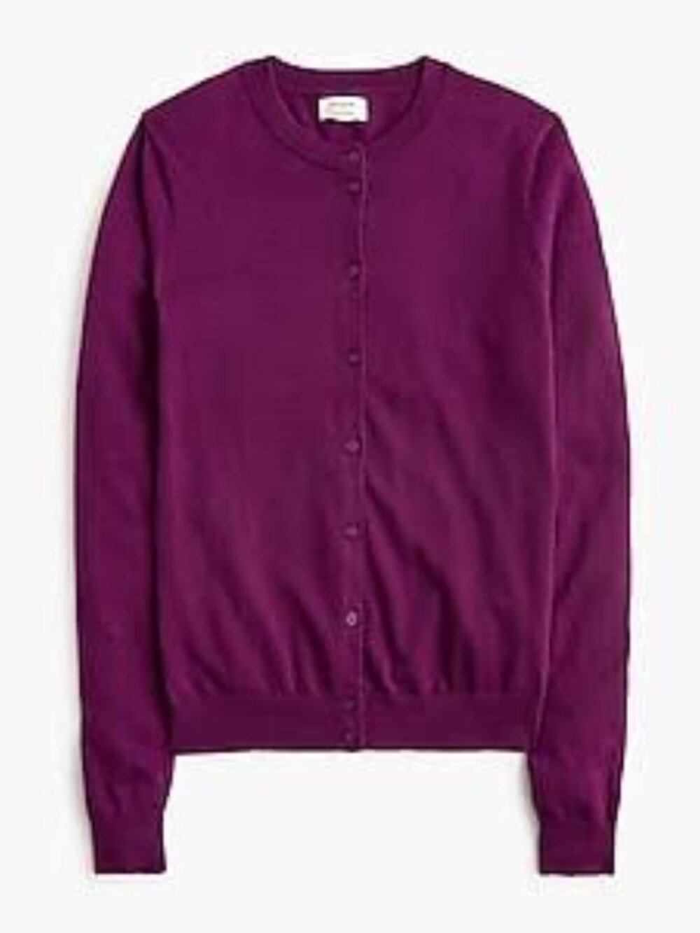 J. Crew Purple Classic Cotton Cardigan Sweater/NWT/SMALL